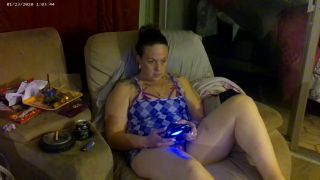 kinkycouple4ever - Filming Step Mom With Her See Through Panties and Pussy Lips Poking Out, While She Is Playing Games-1