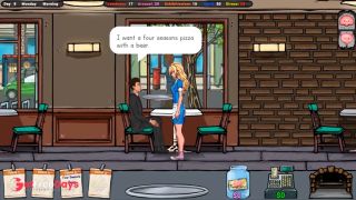 The waitress got very excited from drinking beer with a client-3