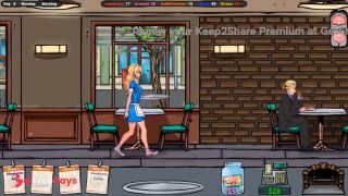 The waitress got very excited from drinking beer with a client-6
