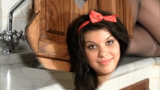 Irene posing in sheer pantyhose.-2