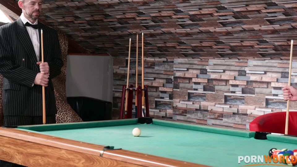 Asian Slut Polly Pons DP d on Pool Table by 2 Bootlegger Mob Bosses GP2280 - Blowjob