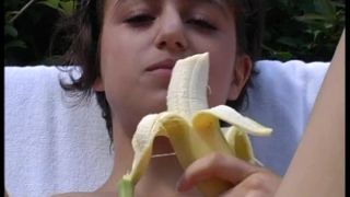 Crazy French teen fucks her holes with vegetables and fruits Teen!-2