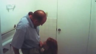 Spying a girl sucking off an older guy public -9