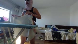 HairyMaid - Amateur mom does chores in the naked house.-1