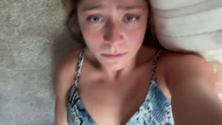 Bikini Touching myself in my snake print bikini-9
