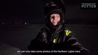 Hermione Potter Polarlichter und ein RIESEN CUMSHOT. Begleite uns durch Kiruna, SCHWEDEN Lappland. VLOG-1
