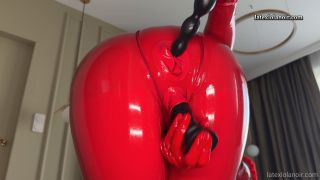 Lola Noir - Stuffing both my rubber holes.-6