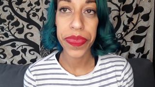Yawning with red lipstick (Fetish porn)-1