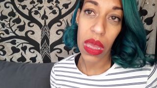Yawning with red lipstick (Fetish porn)-6