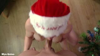 Sexy Santa Xmas Blowjob, Hairjob  Cumshot  Mya Quinn 1080p-8