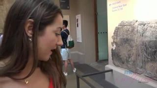 Lily enjoys the museum, and your cock Foot!-1