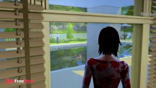 MILF catches the poolboy stroking his huge cock and gets turned on-1