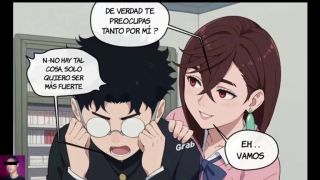 Threesome Aira Shiratori y Momo Ayase montan la enorme verga de Okarun - Dandadan Hentai-1