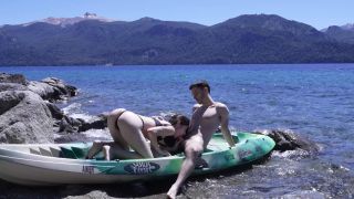 Horny Teen Couple Gets Caught Having Sex On Public Beach  HUGE Cumshot.-3