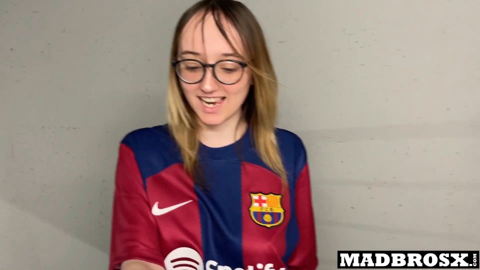 Madbrosx - A Barcelona Supporter Fucked By PSG Fans in The Corridors Of Football Stadium!!! - Perky tits