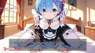 JOI. NTR Session with Rem Teaser footfetish, cum, cuckold, jerk off instructions, anime, ReZero-1