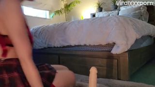  dildo riding AlicenZ Riding Big Dildo in Schoolgirl Tease in Her OnlyFans Video Miss Alice, Alice-1