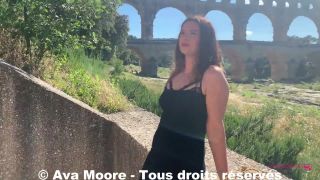 Ava Moore – Exhibition and Hard Fuck Outdoors at Pont Du Gard Bukkake!-1