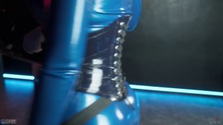 [K2S.CLUB] Femdom Adventures - Evil Woman - Rough pegging in latex with rubber gimp locked in stocks 4K - 4K 2160P-9