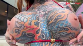 Tattooed Babe Gets Fucked by the Pool Tigerlilly and Mick Blue-4