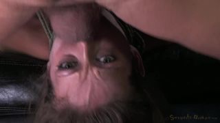 Lanky model Hailey Young rag doll fucked all over a couch...-5