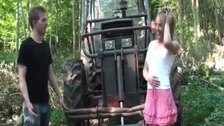 Lucky Forest Worker Gets His Cock Sucked By The Tractor - L0veH0meP0rn - Homemade-2