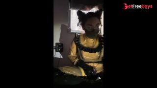 Nabi kitty latex maid  vibrator orgasm-7