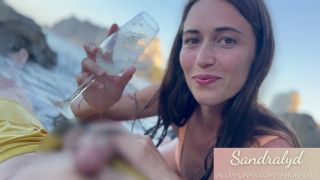 Hardcore Porn I drink your cumshot in a crystal cup in the sea-9