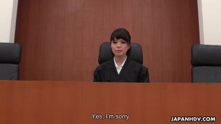 Time Fuck (Blowjob porn) Shiori Uehara and Sena Sakura are fucked in a court room foursome-5
