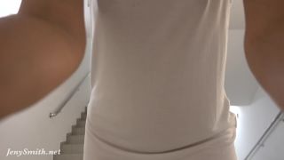 Jeny Smith – Madhouse Stairs pantyhose -0