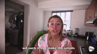 Hd cucumber goes inside my tight pink pussy and then into my mouth, wanna film with me? - ALIX VLOGS-1