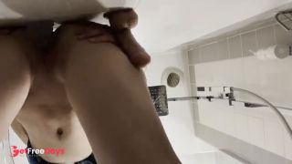 she cums and moans loudly in the shower-9