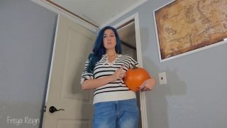 Pumpkin Fucking Punishment By Step-Mommy Freya Reign (Femdom porn)-1