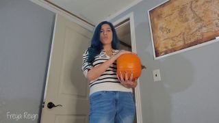 Pumpkin Fucking Punishment By Step-Mommy Freya Reign (Femdom porn)-3