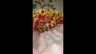 Arabian SnowWhite - PIZZA-CUM ON FOOD-KINKY FETISH FEMALE MASTURBATION-BEST TEEN AMATEUR-ARABIAN SNOWWHITE-LOS ANGELES G-5