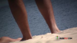 Shy couple caught on the nudist beach  3-9