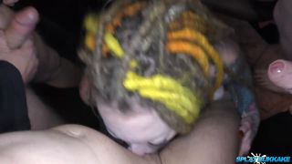 Amazing Xmas Party Bukkake With Four Lusty Sluts Sucking Cock And Takin.-0