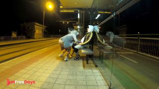 [GetFreeDays.com] Quick risky sex at public bus stop with squirt orgasm and cum in mouth with Dada Deville Sex Leak May 2023-0