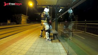 [GetFreeDays.com] Quick risky sex at public bus stop with squirt orgasm and cum in mouth with Dada Deville Sex Leak May 2023-4