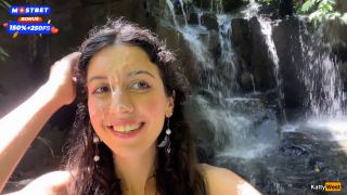 Crazy CUMWALK On Public Waterfall Full Of People Blowjob In Public Toil.-0