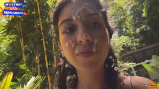 Crazy CUMWALK On Public Waterfall Full Of People Blowjob In Public Toil.-3