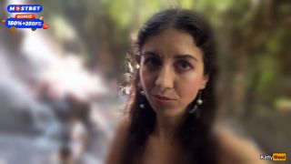 Crazy CUMWALK On Public Waterfall Full Of People Blowjob In Public Toil.-5