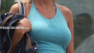 Erect nipples peeking out of shirt-7