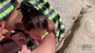 SparksGoWild - Blonde and Brunette have a Threesome Outdoors Public  | pov | blonde private big tits-2