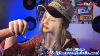 American teen MireleMori tries to get a stream of cum on her face in this JOI-4