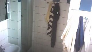 Nice blonde girl with super big titts after shower. hidden cam-9