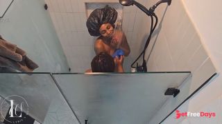 Smoking and Sucking in the Shower  BBC Deep Throat and Backshots Couple Lyric Sky and Dreads Way-8