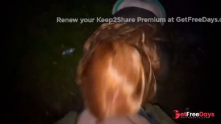 CAUGHT MASTURBATING IN PUBLIC - Fucking A Thick Redhead Stranger In The Woods At Night-6