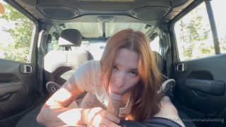 Nataliexking, Horny Redhead Teen Outdoor Camper Car POV Sextape Onlyfans (Teen)-2