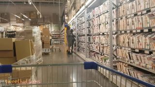 Sweetbuttocks - naked girl walks in the supermarket-2